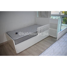 Cargar imagen en el visor de la galería, Cama Twin con auxiliar y organizador deslizable