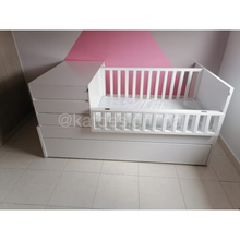 Cargar imagen en el visor de la galería, Cuna convertible a cama twin con axuliar
