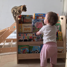Cargar imagen en el visor de la galería, librero montessori de madera
