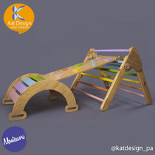 Cargar imagen en el visor de la galería, Triangulo de pikler juego montessori
